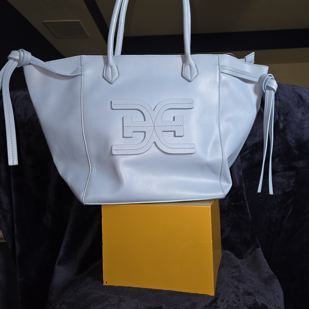Sam Eldeman Light Blue Designer Tote Bag